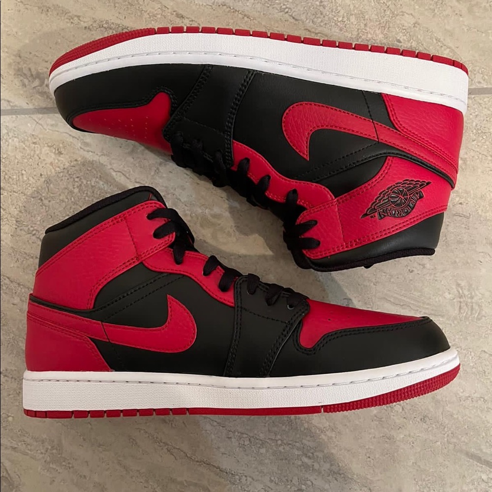 New jordan 1 mid “banned” mens shoes - Picture 14 of 15